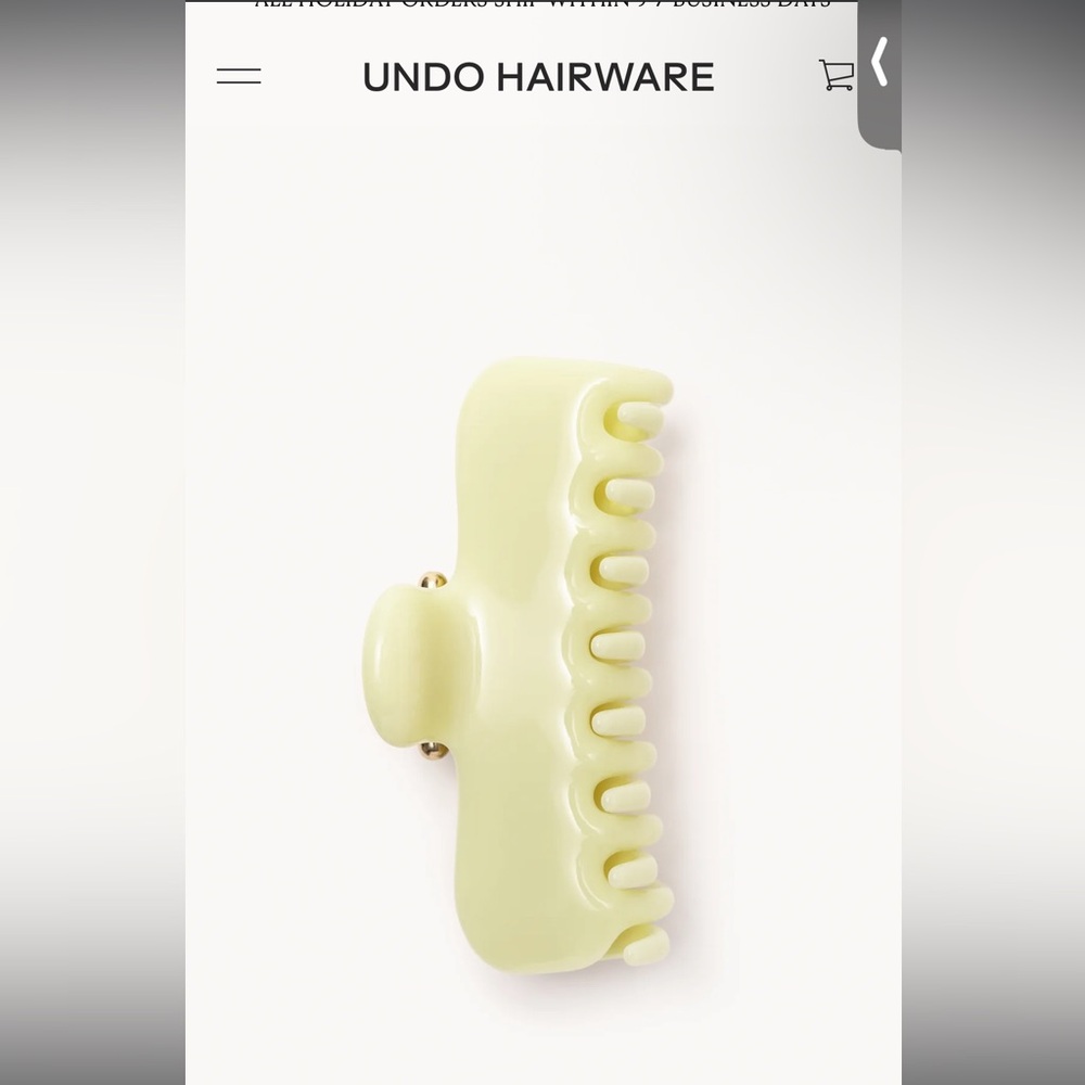 UNDO Hairware no. 4 Claw Clip in Citron
